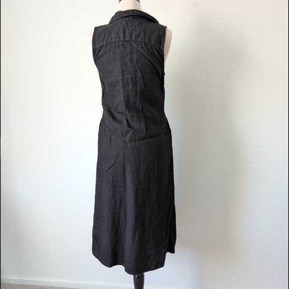 Enza Costa Dress Womens Small? Linen Button Down Midi Capsule Menocore Lagenlook - Picture 3 of 8